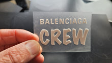 Load image into Gallery viewer, Balenciaga Crew logo Iron-on Decal (heat transfer)