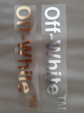 Load image into Gallery viewer, OFF WHITE Logo Iron-on Decal (heat transfer)