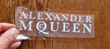 Load image into Gallery viewer, Alexander Mcqueen Iron-on Decal (heat transfer patch)