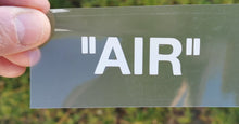 Load image into Gallery viewer, OFF WHITE "air" Iron-on Decal (heat transfer)