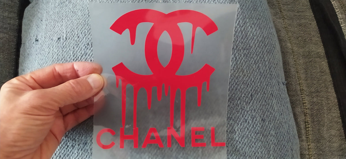 CHANEL Dripping Logo Iron On Heat Transfer Vinyl HTV