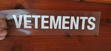 Load image into Gallery viewer, Vetements Logo Iron-on Sticker (heat transfer)