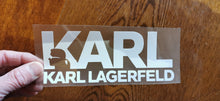 Load image into Gallery viewer, Karl Lagerfeld Logo Iron-on Sticker (heat transfer)