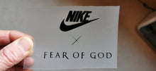 Load image into Gallery viewer, Nike x Fear of God Logo Iron-on Sticker (heat transfer)