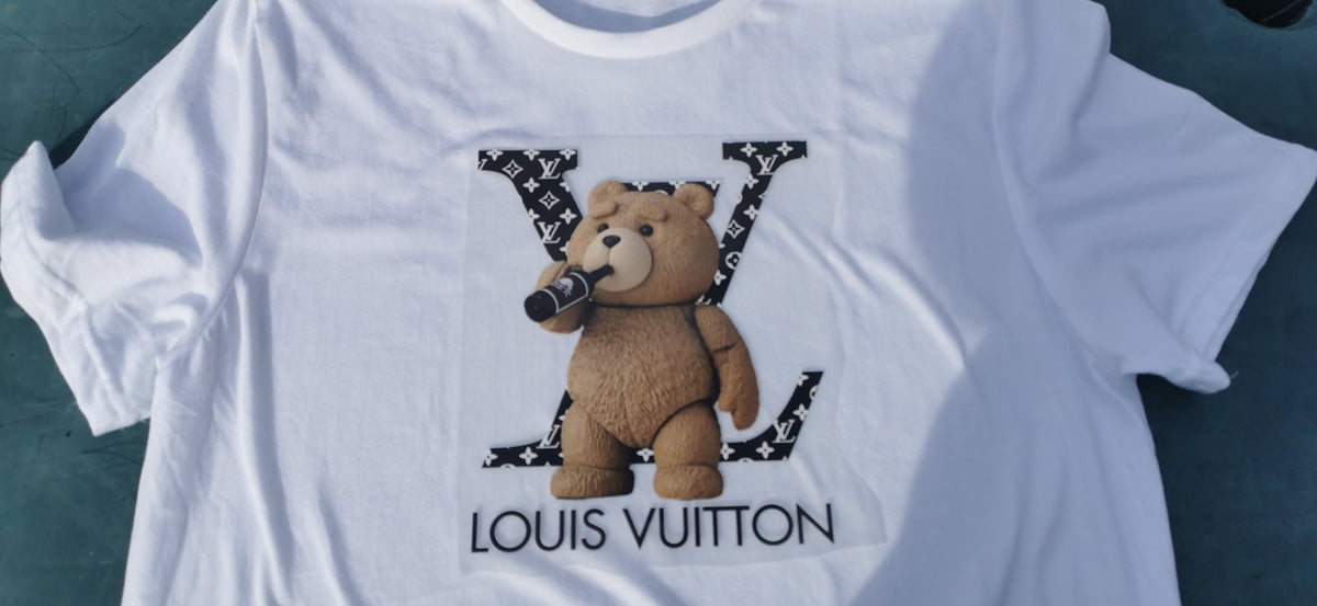 LV Louis Vuitton Drinking Bear Big Color Logo – Customeazy