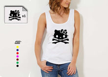Load image into Gallery viewer, Skull bones Hello Kitty Logo Iron-on Sticker (heat transfer)