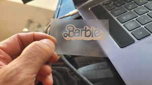 Barbie Patch Logo Iron-on Sticker (heat transfer)