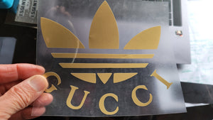 Adidas x Gucci Collab Logo Iron-on Decal (heat transfer)