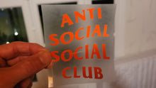 Load image into Gallery viewer, Anti Social Club  Logo Iron-on Sticker (heat transfer)