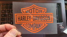 Load image into Gallery viewer, Harley Davidson  Logo Iron-on Decal (heat transfer) ORANGE