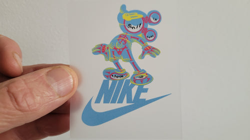 Small Full-Color Nike Logo Transfer Blue