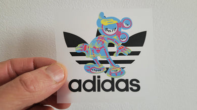 Small Full-Color Adidas Mikey Logo Transfer