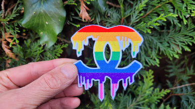 Chanel drip Rainbow Embroidered patch Logo