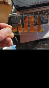 Kill Bill Logo Iron-on Sticker (heat transfer)