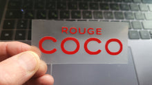 Load image into Gallery viewer, Rouge Coco Chanel Logo Iron-on Decal (heat transfer patch)