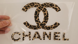 SALE! Chanel Leopard Logo Iron-on Sticker (heat transfer)