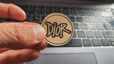 Dior Logo – Real Leather Iron-On Patch