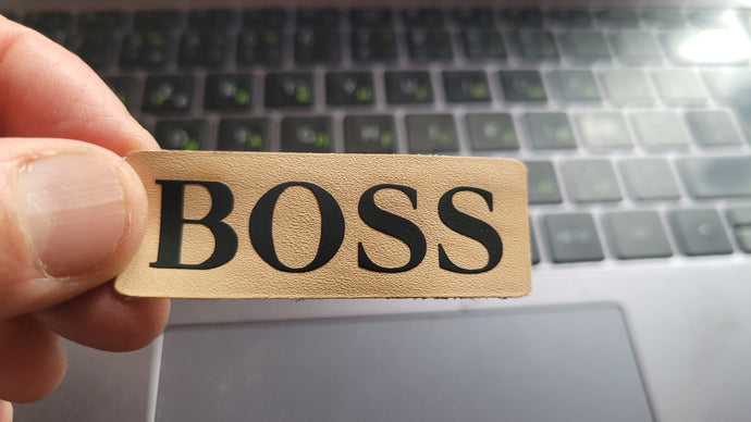 Boss Logo – Real Leather Iron-On Patch