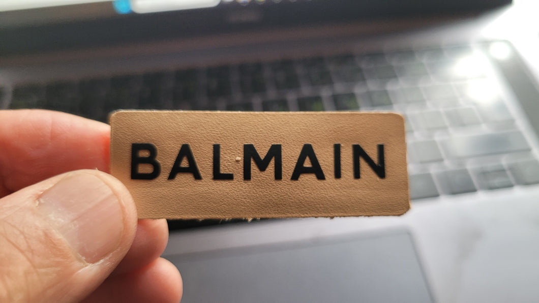 Balmain Logo – Real Leather Iron-On Patch