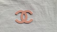 Load image into Gallery viewer, Pink Chanel logo leather iron on patch