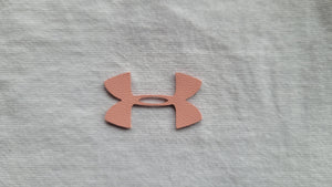  Pink Under Armour logo leather iron on patch