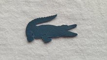 Load image into Gallery viewer, Navy Lacoste logo leather iron on patch
