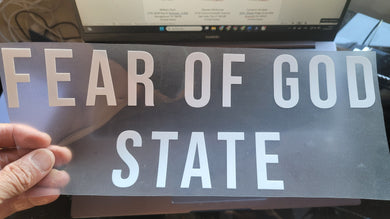 Fear of God STATE Logo Iron-on Decal (heat transfer)