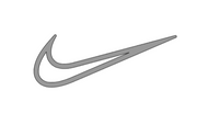 Nike Swoosh contour outline Logo Iron-on Sticker (heat transfer)