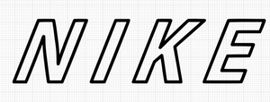 Nike Logo Letters Contour Iron-on Sticker (heat transfer)