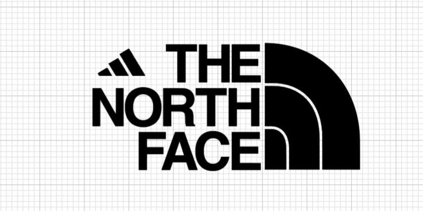 North Face x Adidas logo Iron-on Decal (heat transfer)