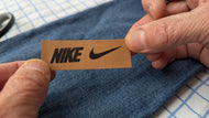 Nike Logo – Real Leather Iron-On Patch