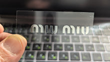 Load image into Gallery viewer, Miu Miu logo Iron-on Decal (heat transfer)