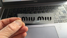 Load image into Gallery viewer, Miu Miu logo Iron-on Decal (heat transfer)