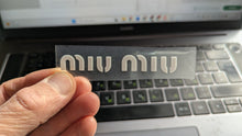 Load image into Gallery viewer, Miu Miu logo Iron-on Decal (heat transfer)