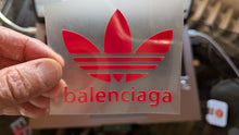 Load image into Gallery viewer, Balenciaga x Adidas Collab' logo Iron-on Decal (heat transfer)