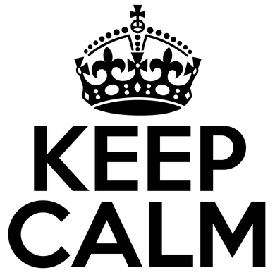 Keep Calm Crown  Logo Iron-on Sticker (heat transfer)