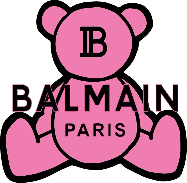 Balmain Pink Bear Full Color Logo (heat transfer) – Customeazy
