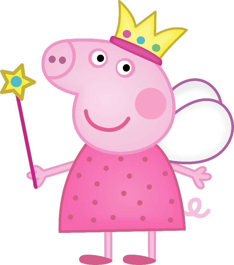 Peppa Pig Logo Iron-On Patch – Full-Color Print
