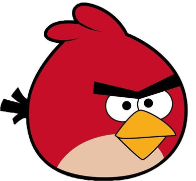 Angry Birds Logo Iron-On Patch – Full-Color Print