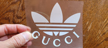 Load image into Gallery viewer, Adidas x Gucci Collab Logo Iron-on Decal (heat transfer)