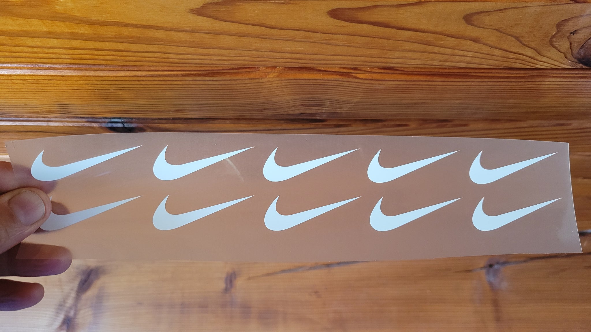 10 X Nike Swoosh Logo Iron on Sticker heat Transfer Customeazy nike-swoosh-logo-3m-reflective-stickers-decals-reflector-pack