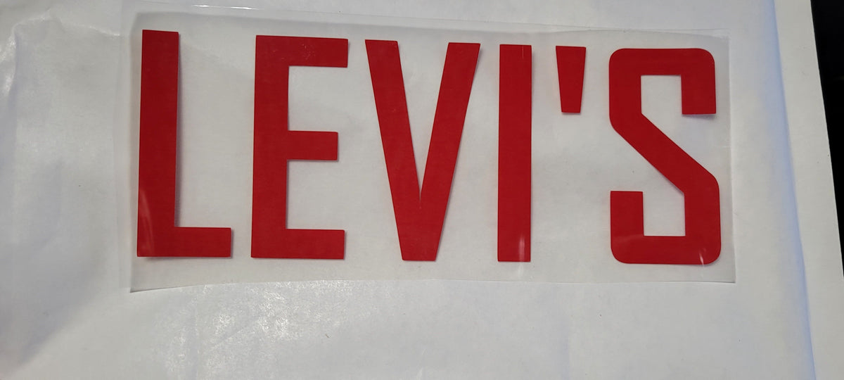 Levi's OLD FONT 2 Logo Iron-on Sticker (heat transfer) – Customeazy