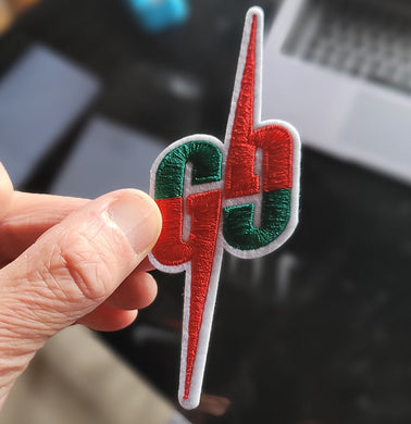 Embroidered Gucci blade Logo