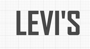 Levi's OLD FONT 2 Logo Iron-on Sticker (heat transfer)