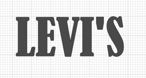 Levi's OLD FONT Logo Iron-on Sticker (heat transfer)