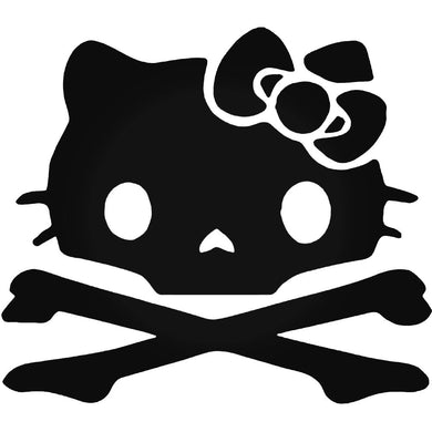Skull bones Hello Kitty Logo Iron-on Sticker (heat transfer)