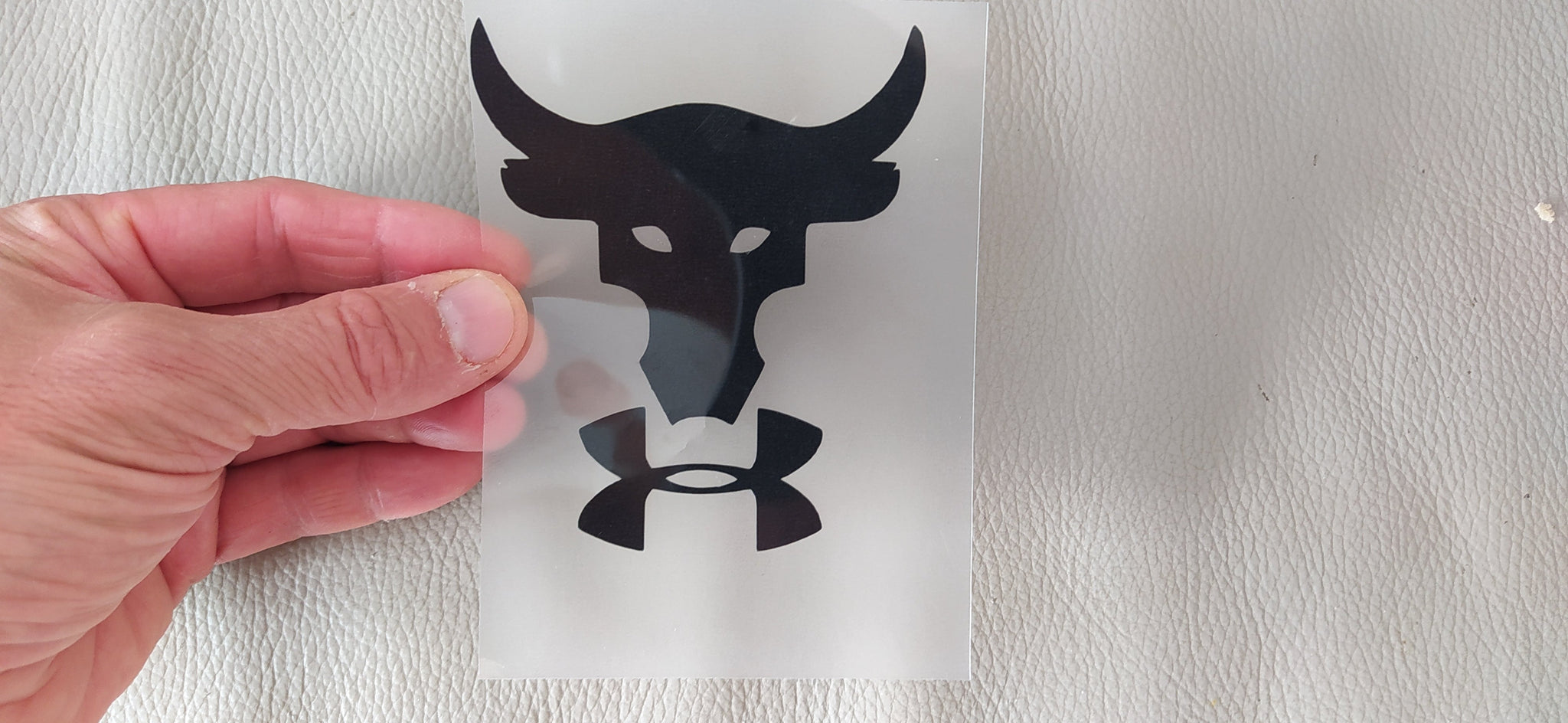 Rock bull skull Under Armour Logo Iron-on Sticker (heat Customeazy