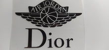 Load image into Gallery viewer, Jordan x Dior Collab Logo Iron-on Sticker (heat transfer)
