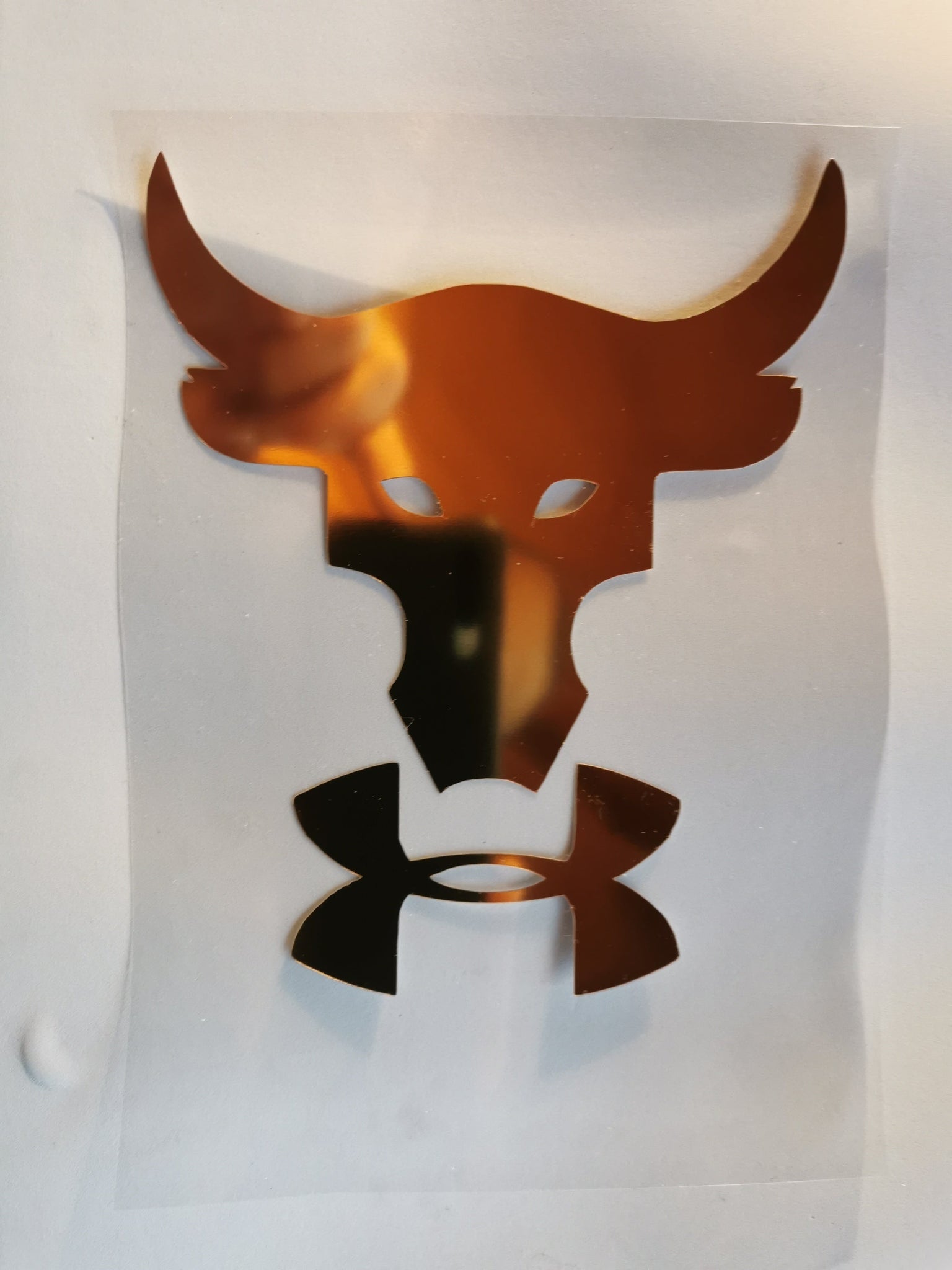 Rock bull skull Under Armour Logo Iron-on Sticker (heat Customeazy