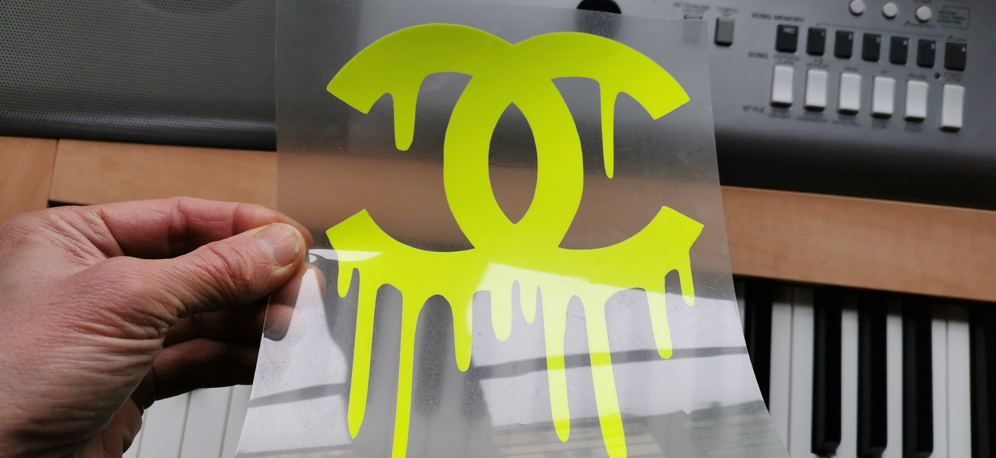 CHANEL Dripping Logo Iron On Heat Transfer Vinyl HTV